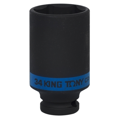 KING TONY (443534M) Головка торцевая ударная глубокая шестигранная 1/2", 34 мм