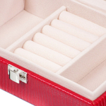 Шкатулка для украшений, искусственная кожа, 6х10х5.5 см, красн, Y4-5145