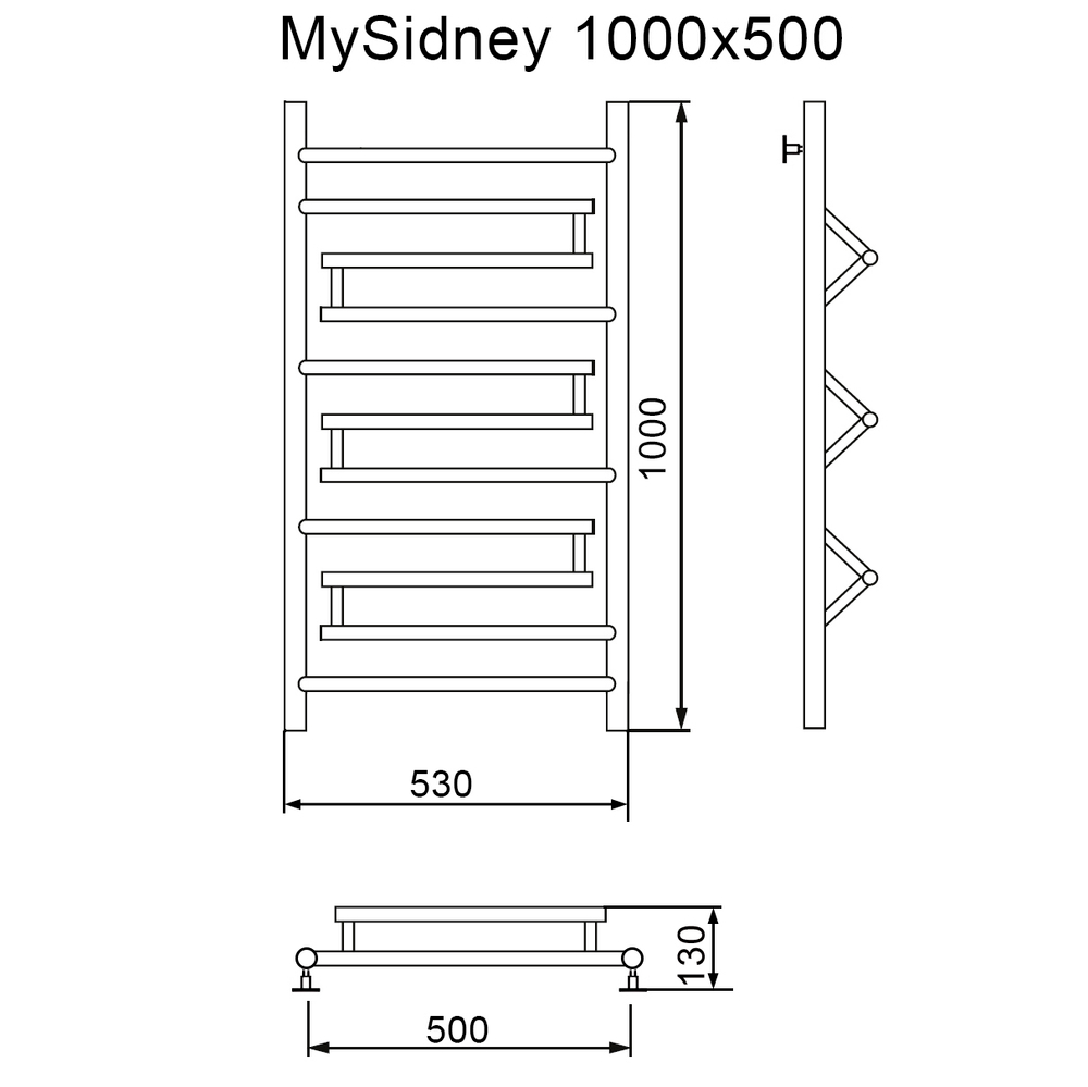 Полотенцесушитель MYFREA My Sidney 100/50, (1 шт)