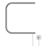 Полотенцесушитель MIXLINE SIMPLE P 50x50 (кнопочный выкл, 123 Вт) ХРОМ