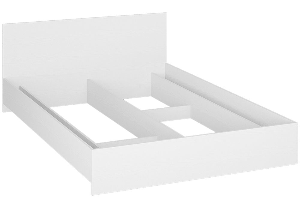 Полутораспальная кровать Адайн КР-140 140х200 белое дерево / белое дерево