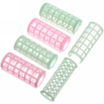 Бигуди пластмассовые с зажимом 5шт «Beauty Room», цвет розовый и мятный, 7*2,8см.