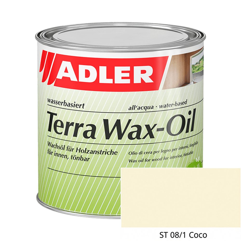 Terra Wax-Oil — масло с воском на водной основе для дерева внутри помещений | ADLER (Австрия)