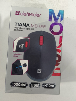 Беспроводная оптическая мышь DEFENDER Tiana MB-055 черная,1000dpi,бесшумная
