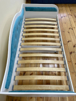 Кровать Lori Белый/Лофти Лазурь 190*90