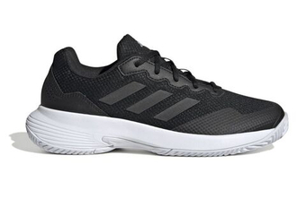 Женские Кроссовки теннисные Adidas GameCourt 2 W - core black/core black/silver metallic