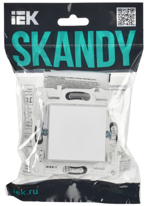SKANDY Выключатель 1-клавишный 10А SK-V01W арктический белый IEK