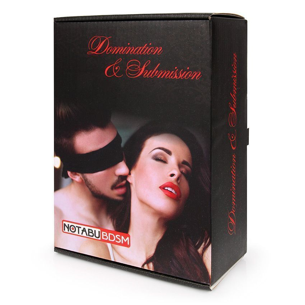 Черная маска-шоры с регулируемыми ремешками и кляпом-шариком (Цвет: черный)