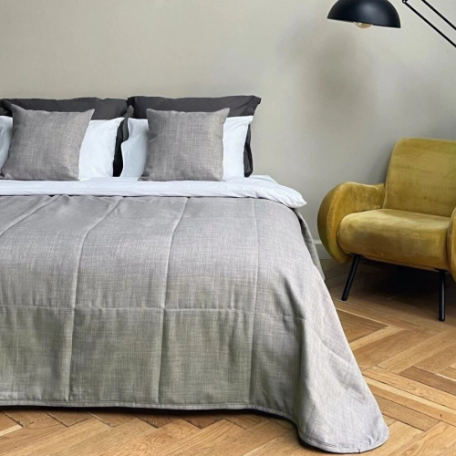 Покрывало Бохо 215х240 | серо-коричневый