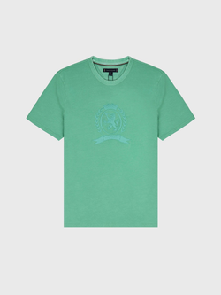 Футболка Tommy Hilfiger Laurel Leaf Logo Garment-Dyed Fort Green