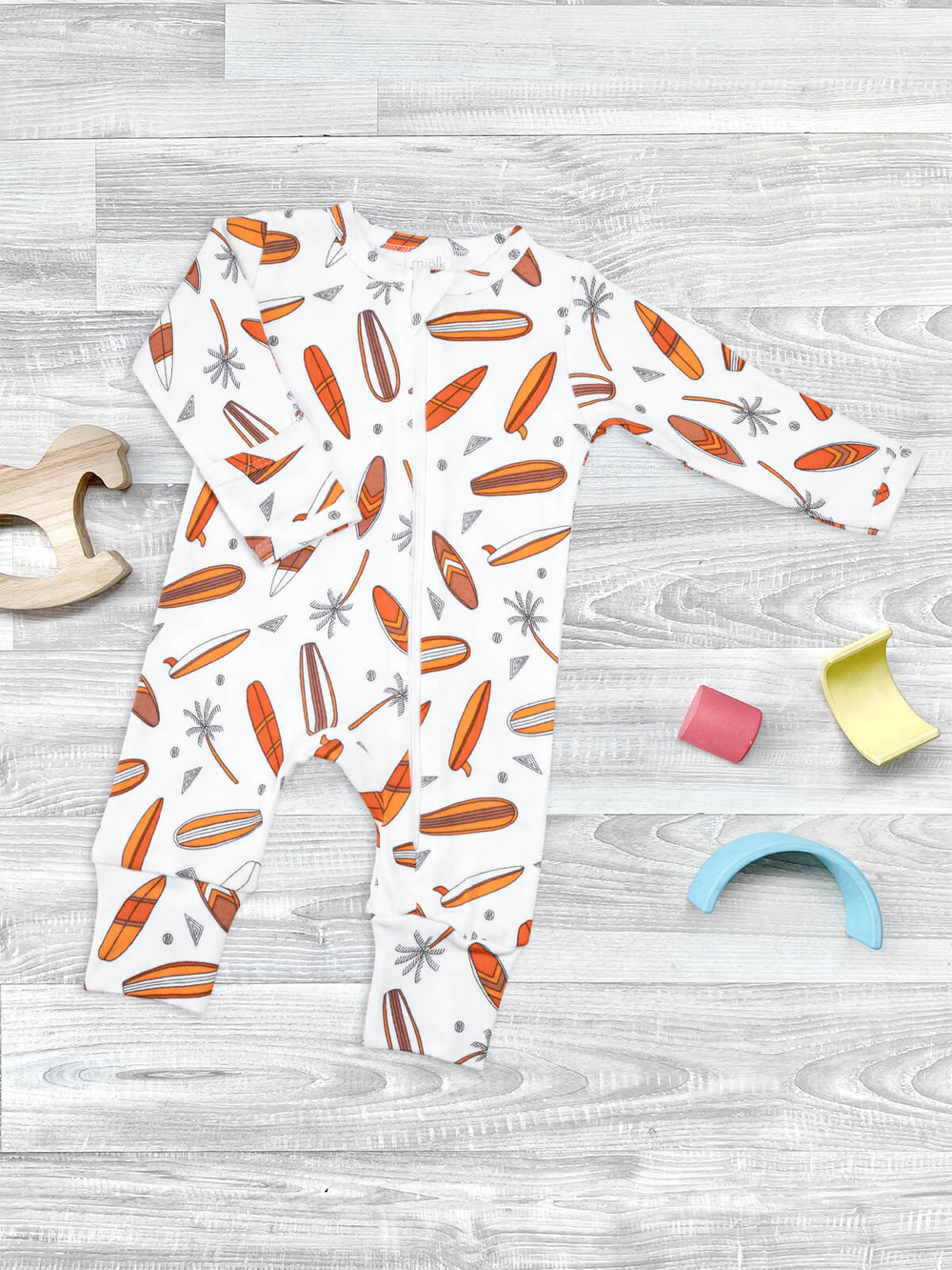 Комбинезон Mjölk Sleep and Play Сёрфы, на манжетах