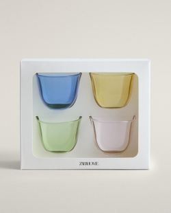 Zara Home бокал из боросиликатного стекла, цвет разноцветный, 6 см
