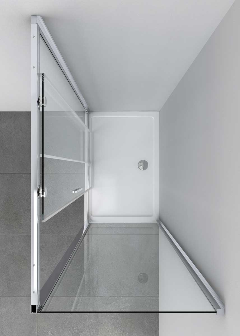 Душевой уголок Софт (Soft) Vincea VSR-3SO9011CL, 1100*900, хром, стекло прозрачное