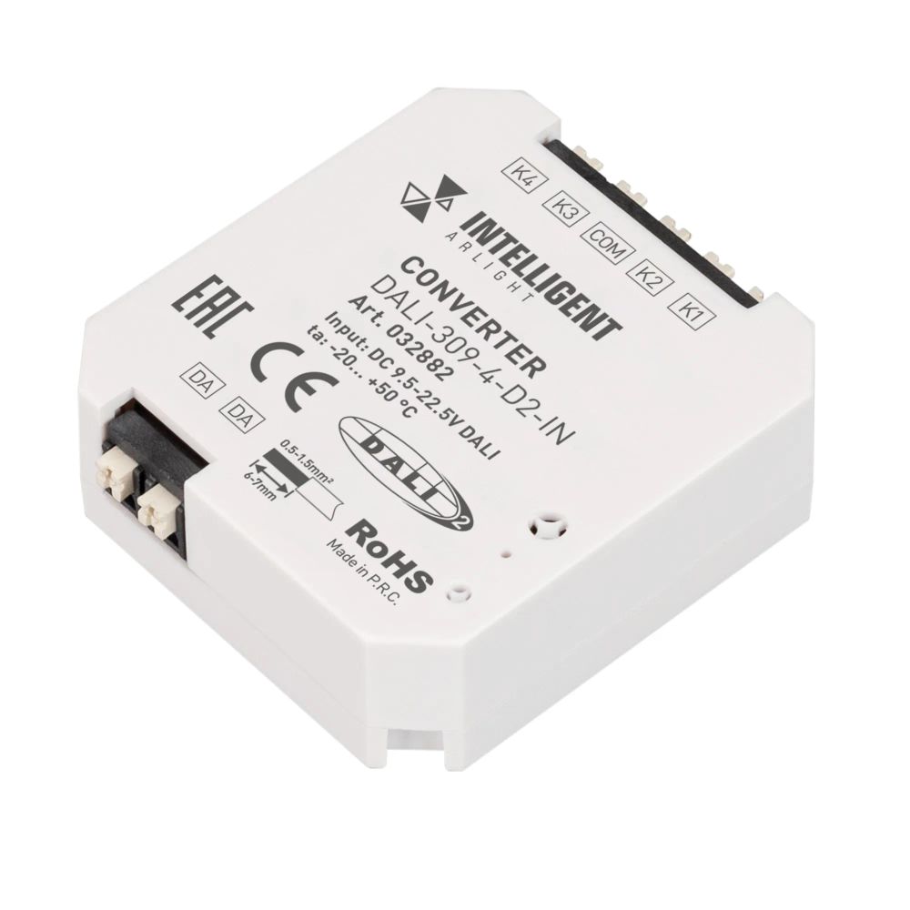 INTELLIGENT ARLIGHT Конвертер DALI-309-4-D2-IN (DALI-BUS, Free purpose) (IARL, Пластик) 032882