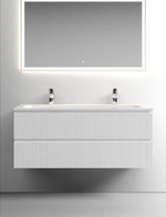 Тумба подвесная SANCOS Snob T 1195х445х500, c двумя ящиками оснащенными доводчиками, Bianco, арт.SNT120W