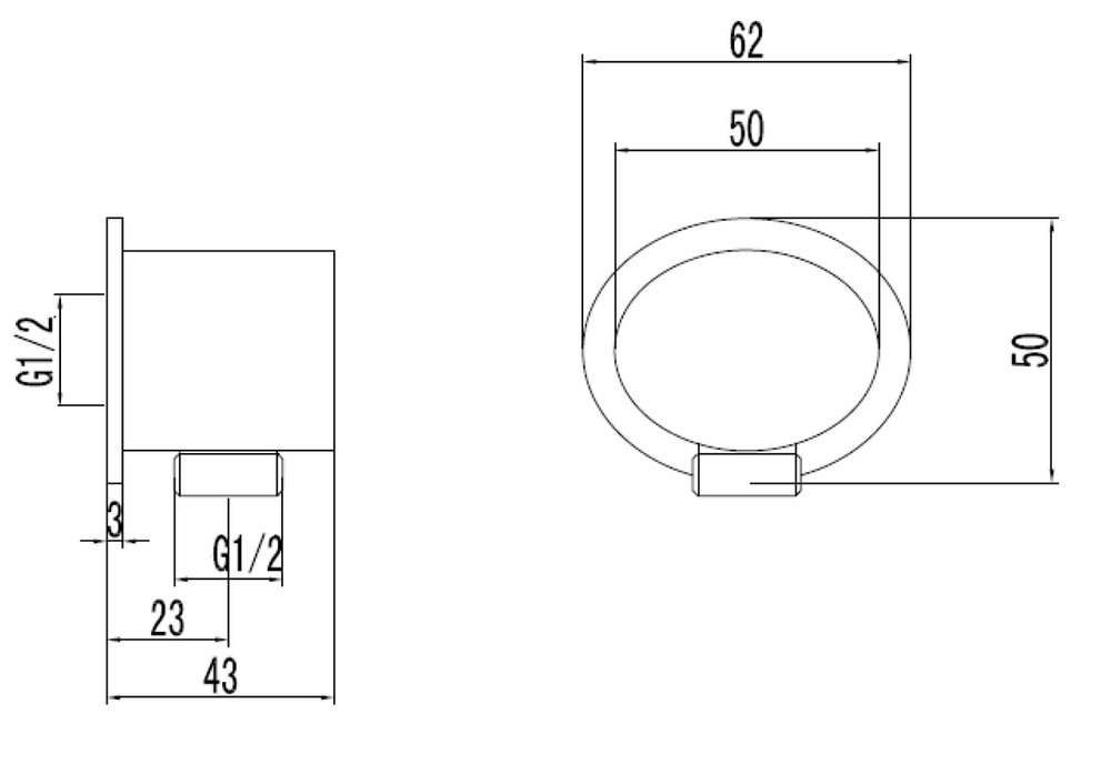 Подключение  для душевого шланга Lemark LM8026C встраиваемое