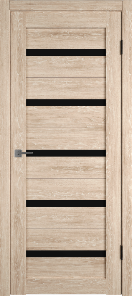 Дверь Atum 7 / Sand Vellum / Black Gloss / Владимирские двери