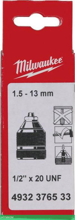 Патрон бесключевой Milwaukee 1/2"х20 1.5-13мм (4932376533)