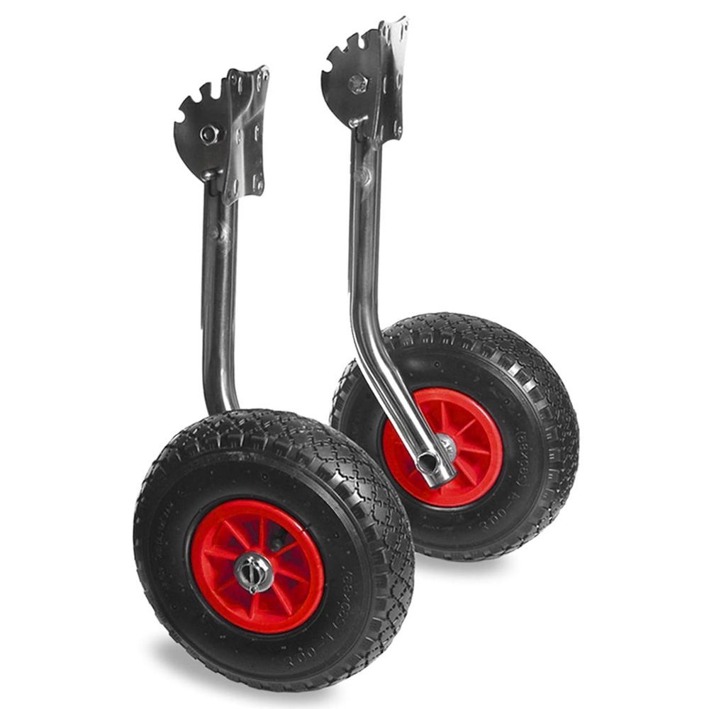 Колёса транцевые перекидные для лодок с жестким дном "Ёжик", нержавейка