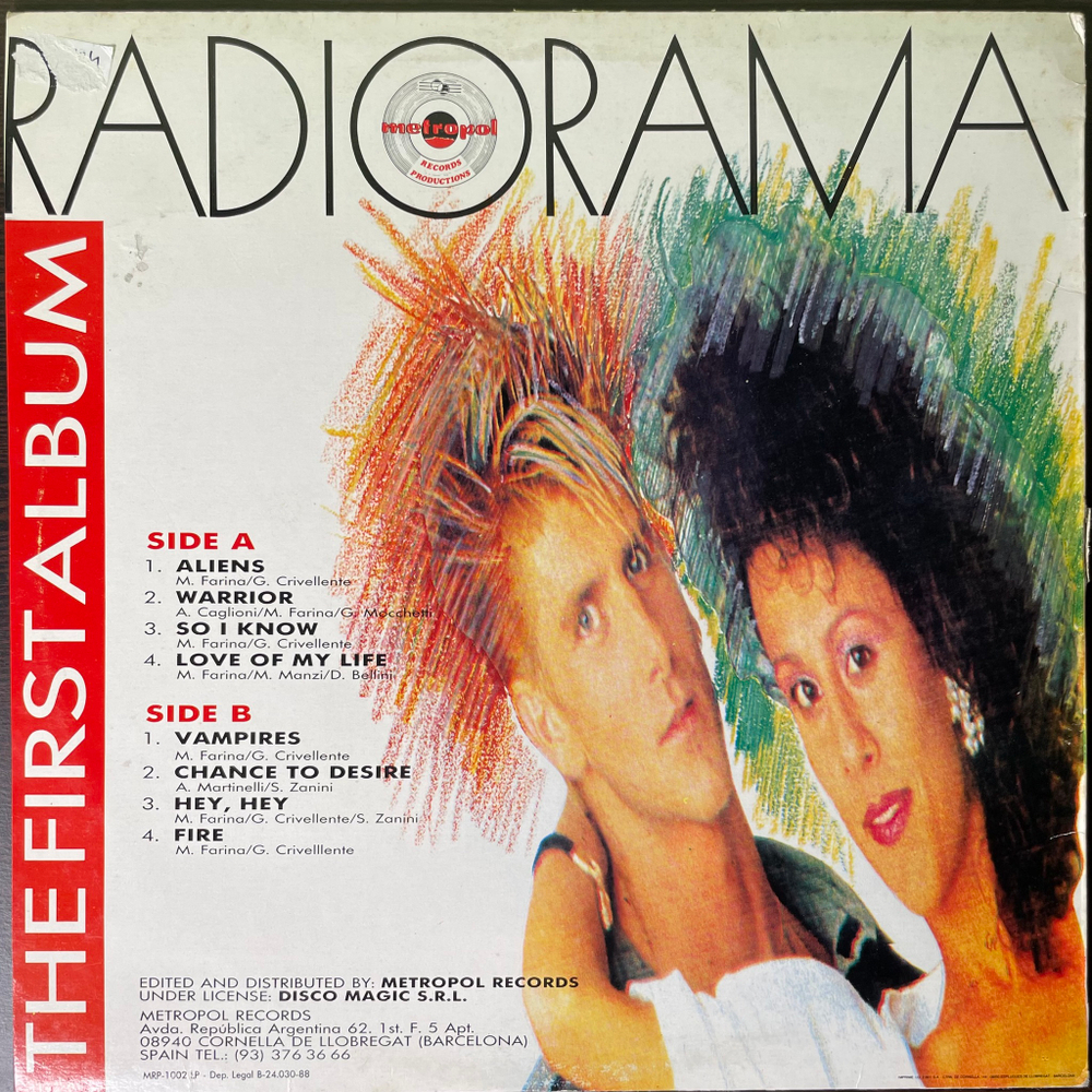 Radiorama ‎– The First Album (Испания 1988г.)