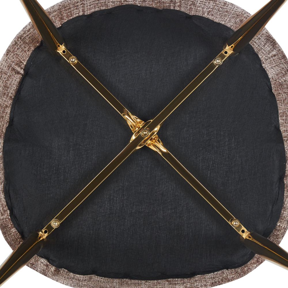 Стул LA ALTA VIENNA коричневый велюр, каркас золото