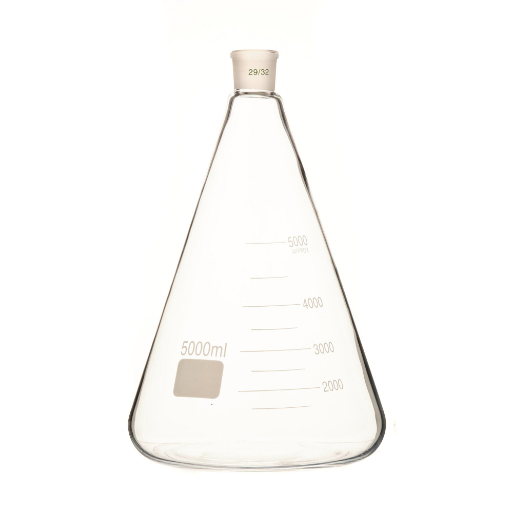Колба коническая, 5000 мл, шлиф 29/32 (Эрленмейера)