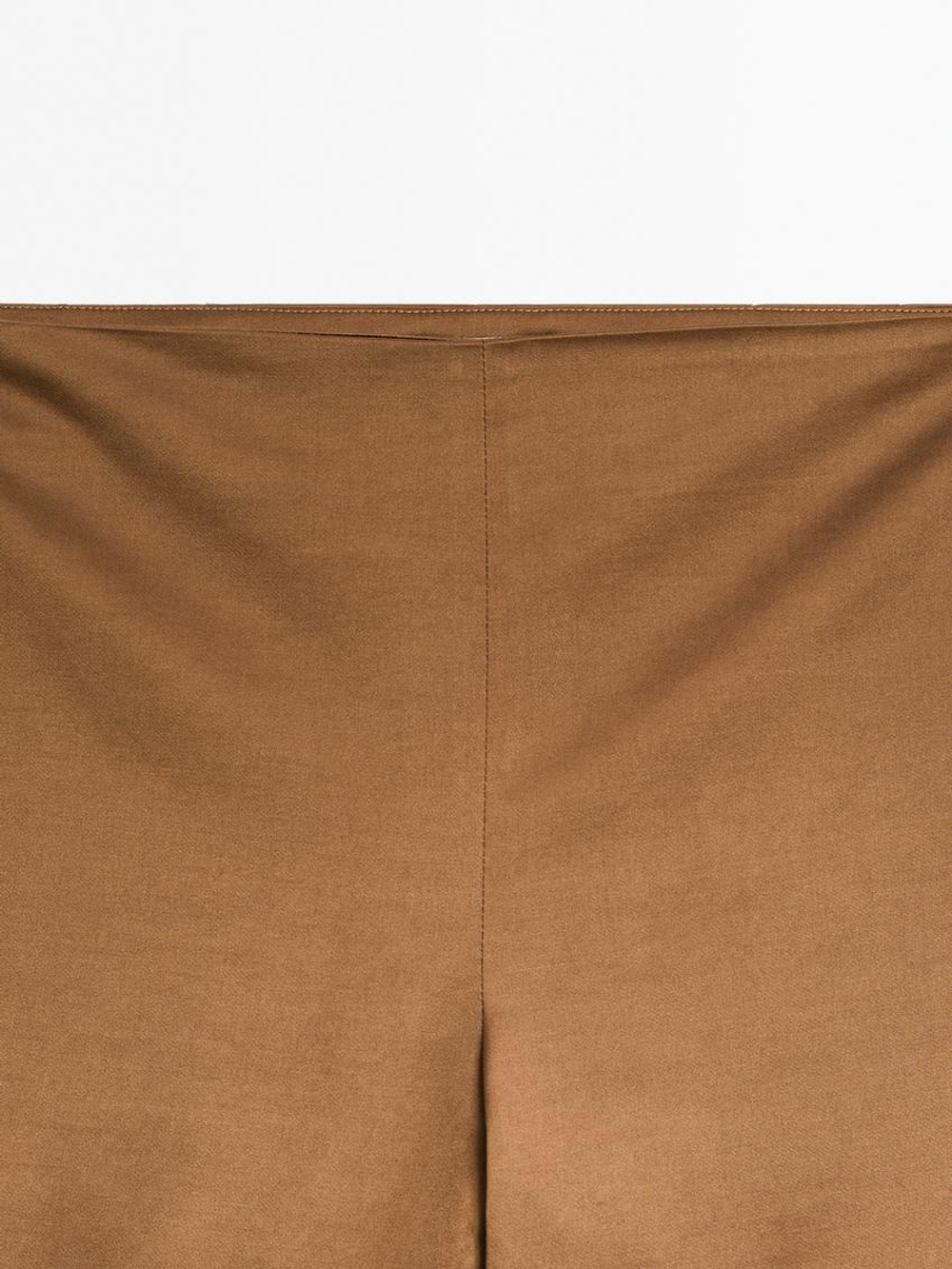 Massimo Dutti Атласные брюки, коричневый