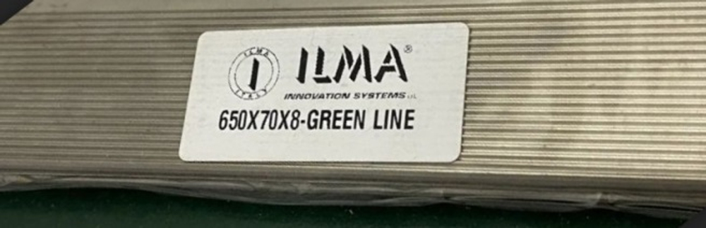 Нож бланкетный с насечкой HSS 650x70x8 Green Line, ILMA