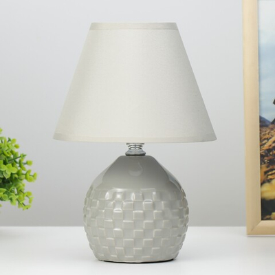 Лампа настольная 18х18х26 см (серый перламутр)
