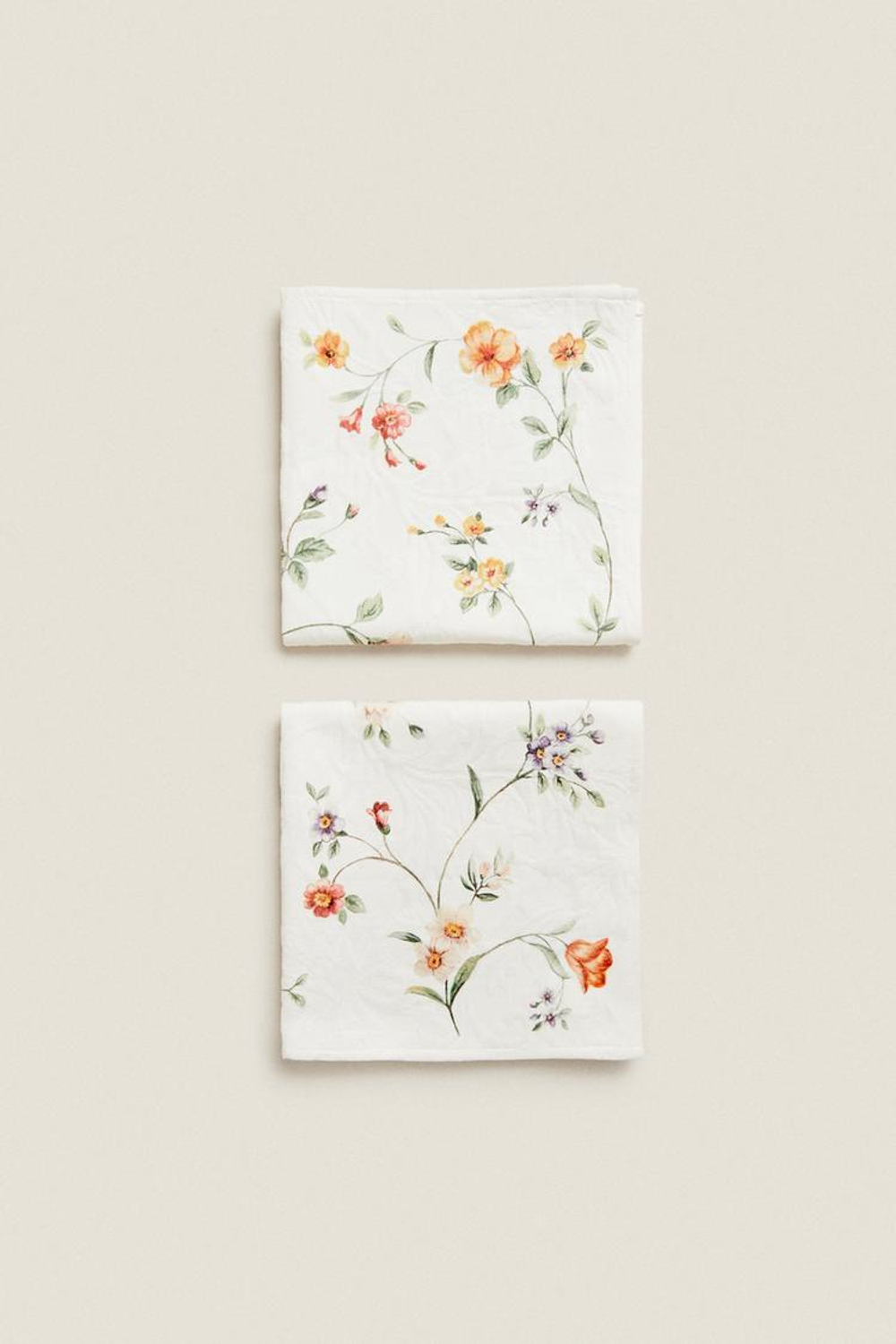 ZARA HOME ЦВЕТОЧНАЯ ЖАККАРДОВАЯ САЛФЕТКА (2 УПАКОВКИ), ЗЕЛЕНЫЙ