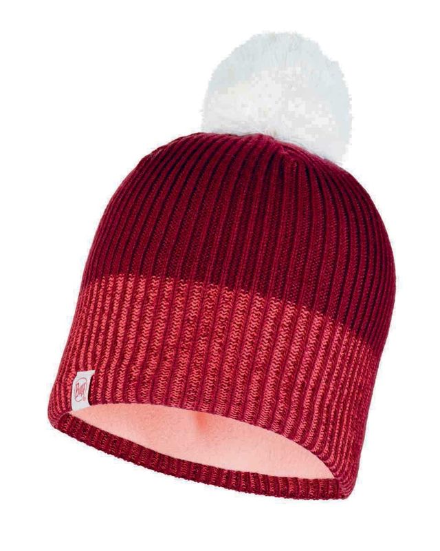 Шапка вязаная с флисом детская Buff Hat Knitted Polar Audny Wine Фото 1