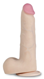 Телесный перезаряжаемый вибратор-реалистик из неоскин - 22 см.