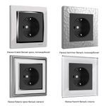 Розетка с заземлением и шторками (черный матовый)