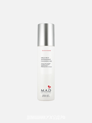 Очищающий гель обогащенный антиоксидантами Mega Rich Antioxidant Cleansing Gel M.A.D Skincare 200 мл