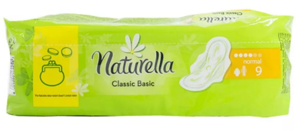 Naturella Прокладки женские гигиенические Classic Basic Normal, с ромашкой, 9 шт