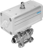 Шаровой кран с приводом Festo VZBA-1/2-WW-63-T-22-F0304-V4V4T-PP15-R-90-C Ру63 Ду15 (PN63 DN15)