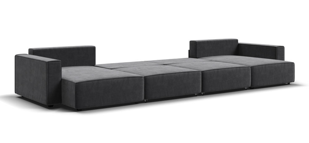 П-образный диван BOSS SOFT MODOOL Вельвет CORD графит