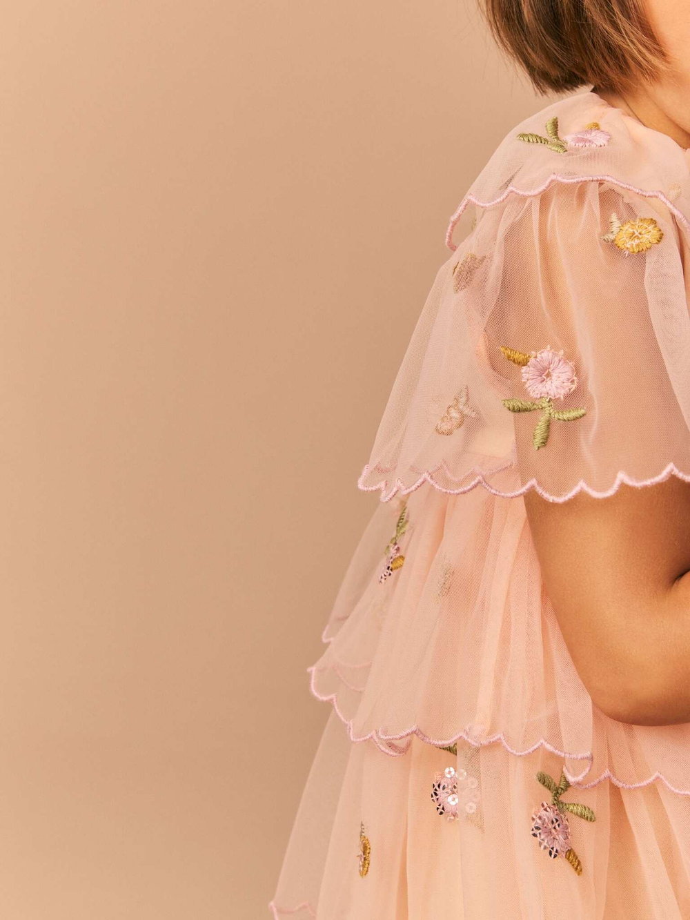 Платье для девочки Next E54-786, Персиковый