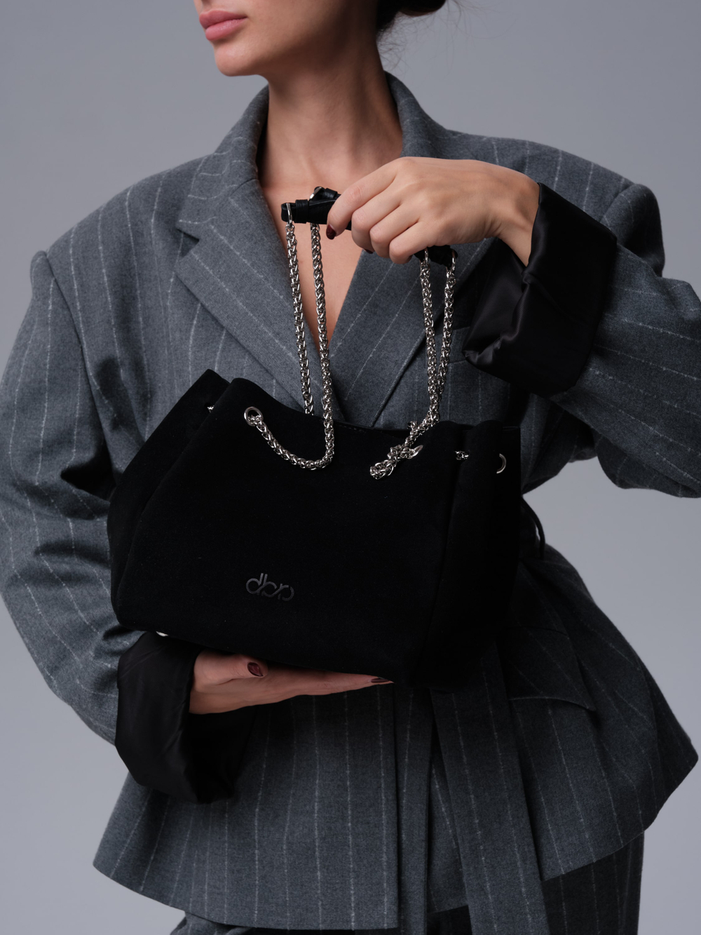 Замшевая сумка DBR 31202 черный/велюр