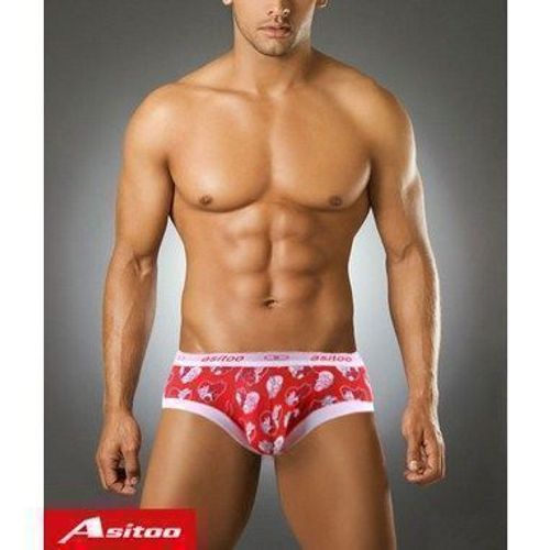 Мужские трусы брифы Asitoo Modal Red Rabbit Brief  AST0026