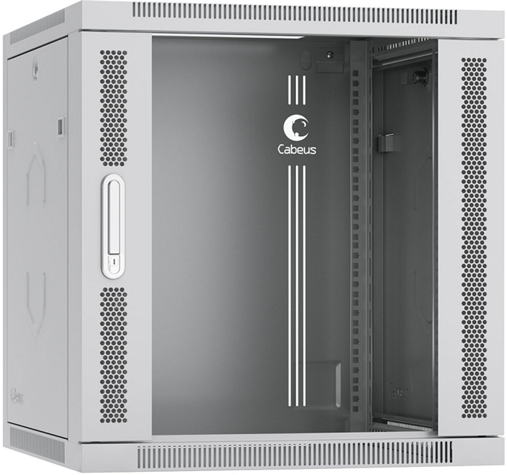 Шкаф настенный 19", 12U Cabeus SH-05F-12U60/60-R