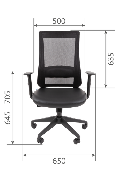 Офисное кресло Chairman 500LT Россия экокожа черный/TW-01 черный Б/П