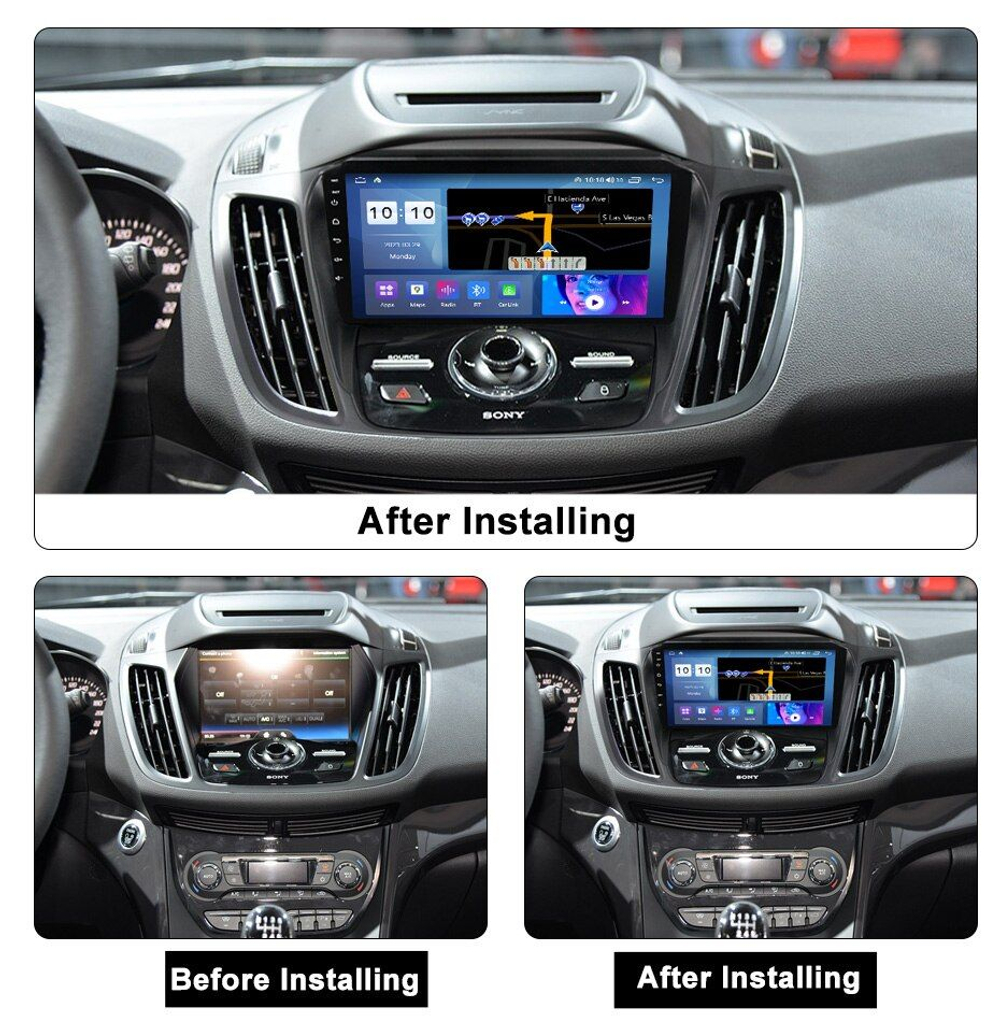 установочный комплект FORD Kuga II 2013+, рамка + проводка KB-SF-9203-2 для высоких комплектаций