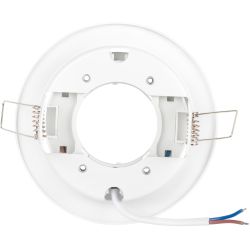 KL 77 AL/WH /1 Светильник ЭРА под лампу Gx53,220V, 13W, серебро/белый | Встраиваемые светильники Для ламп GX53