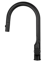 Смеситель для кухни с выдвижным изливом WONZON & WOGHAND, Черный матовый (WW-A21252-MB)