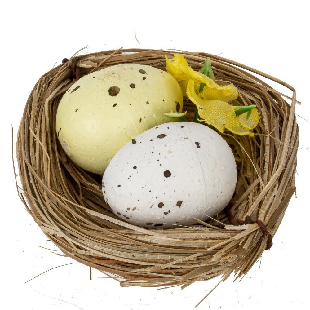 GAEM Набор из 6-ти изделий декоративных "Гнездо пасхальное" (6*4,5*2), L18 W12 H3 см