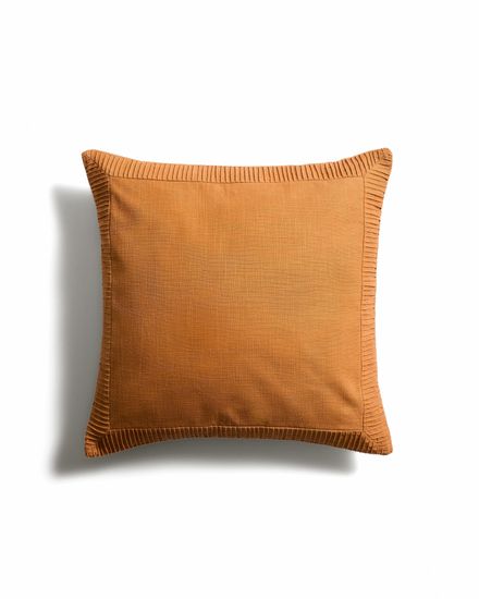 Чехол для подушки Luadia из оранжевого хлопка с плиссировкой, 50 x 50 см