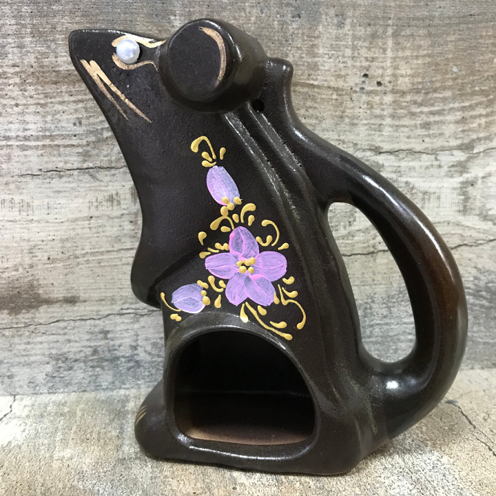 Аромалампа Мышь сырная керамика, цвет коричневый, роспись 15 см