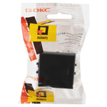 Выключатель одноклавишный модульный, "Avanti", "Черный матовый", 2 модуля