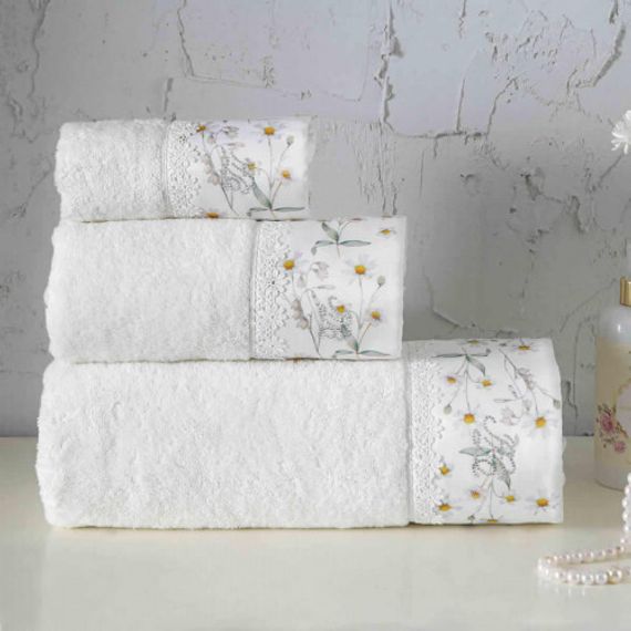 Набор полотенец Daisy 3 предмета + ароматизаторTIVOLYO HOME